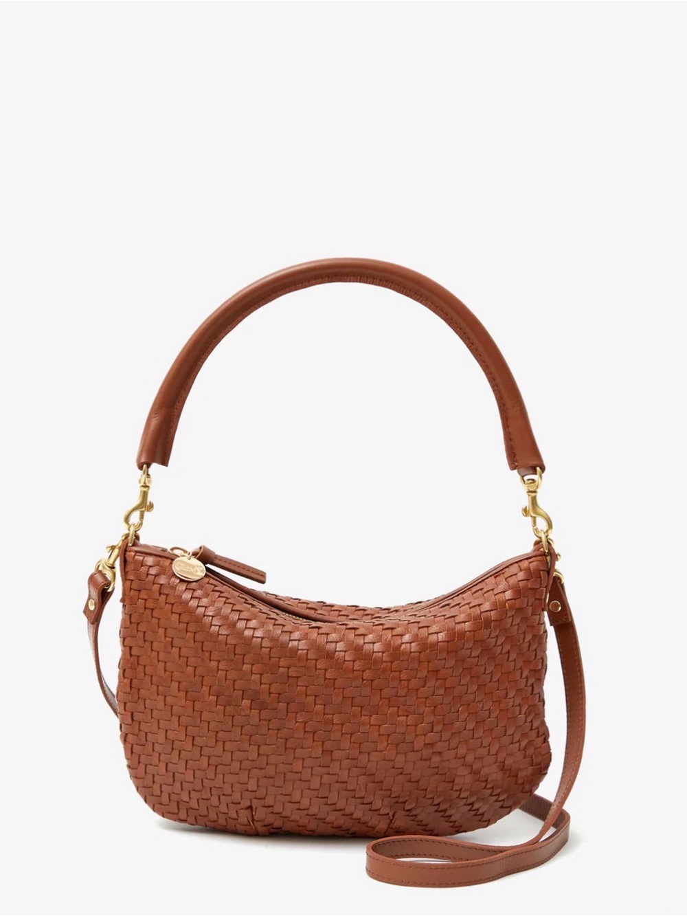 Clare V Petit Moyen NWT Hazelnut Woven Zig-Zag - Picture 3 of 12